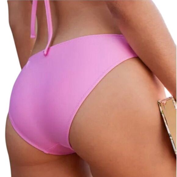 Aerie NWT Sleek Stylish Full Coverage Bold Hot Pink Shade Bikini Bottom Medium - Picture 11 of 11